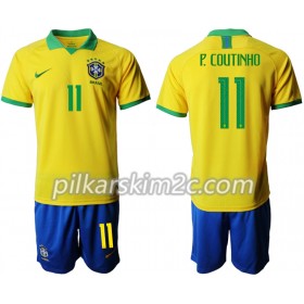 Koszulka Brazylia P. COUTINHO 11 Dziecięca Główna Copa América 2019 - Koszulki Piłkarskie